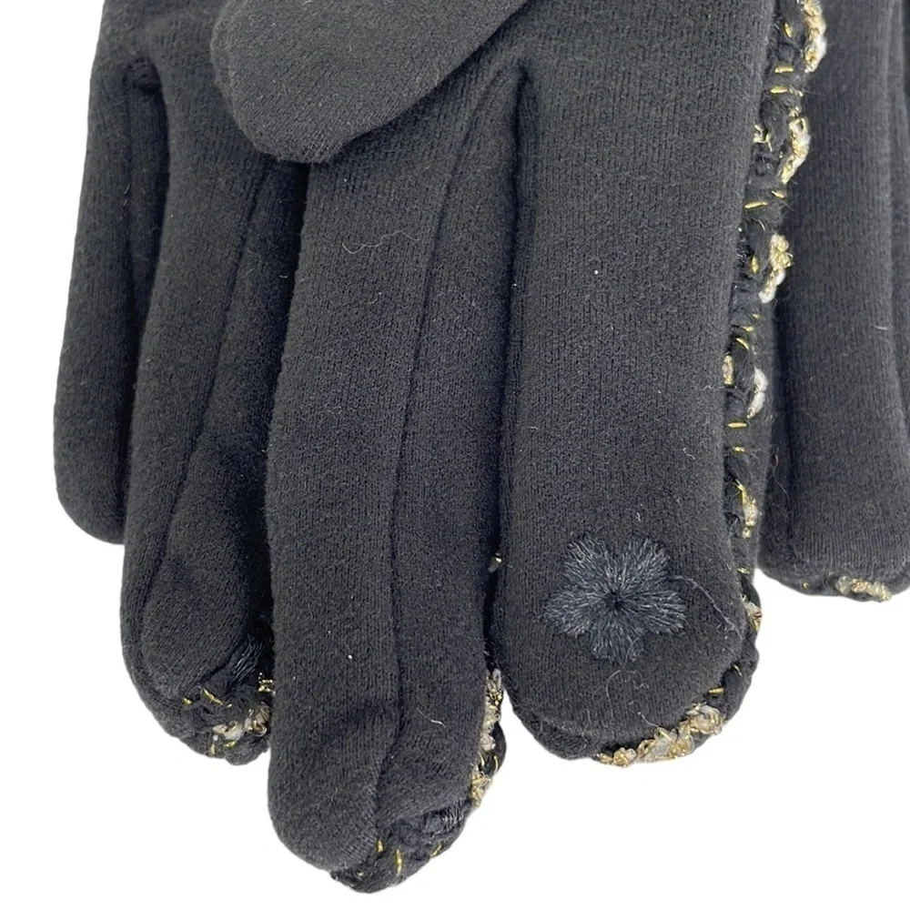 Riah Fashion Driving Gloves NWT Smartphone Touch Black Gold Small S